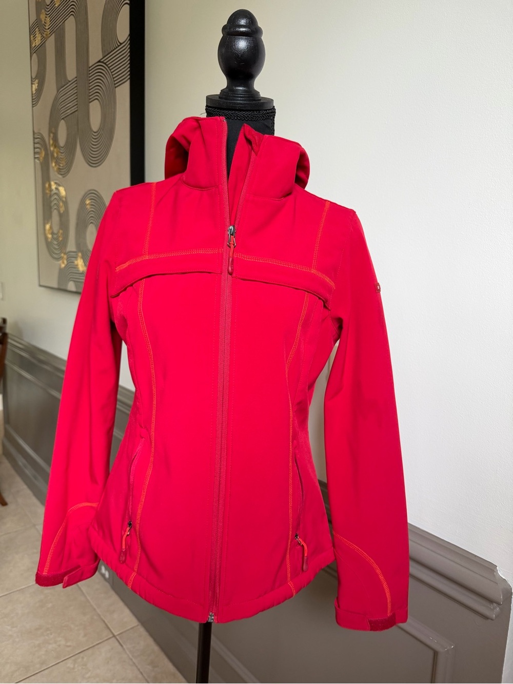 Weatherproof Women’s Bright Red Hooded Utility Jacket